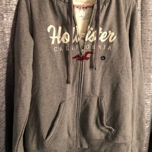 Hollister Sherpa Lined Full Zip Hoodie